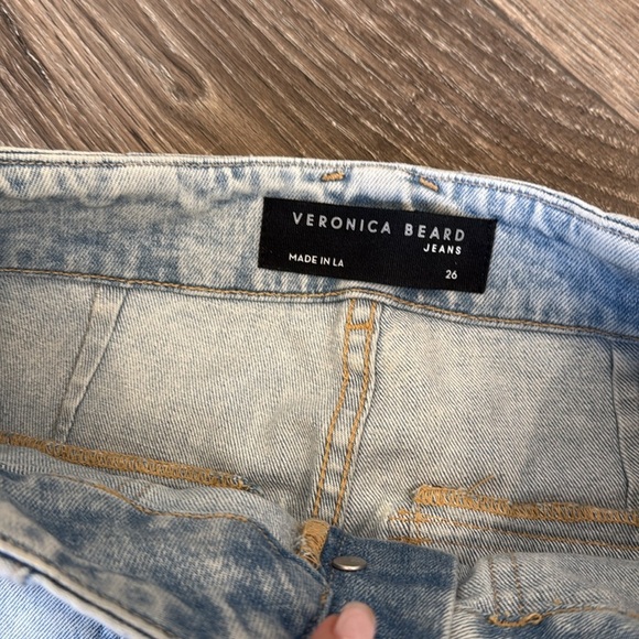 Veronica Beard Arya Straight Light Blue High Rise Secret Skinny Pockets 2/26 - Picture 4 of 5